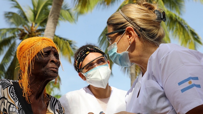 La titular de Cascos Blancos destacó la coordinación para la asistencia humanitaria en Haití
