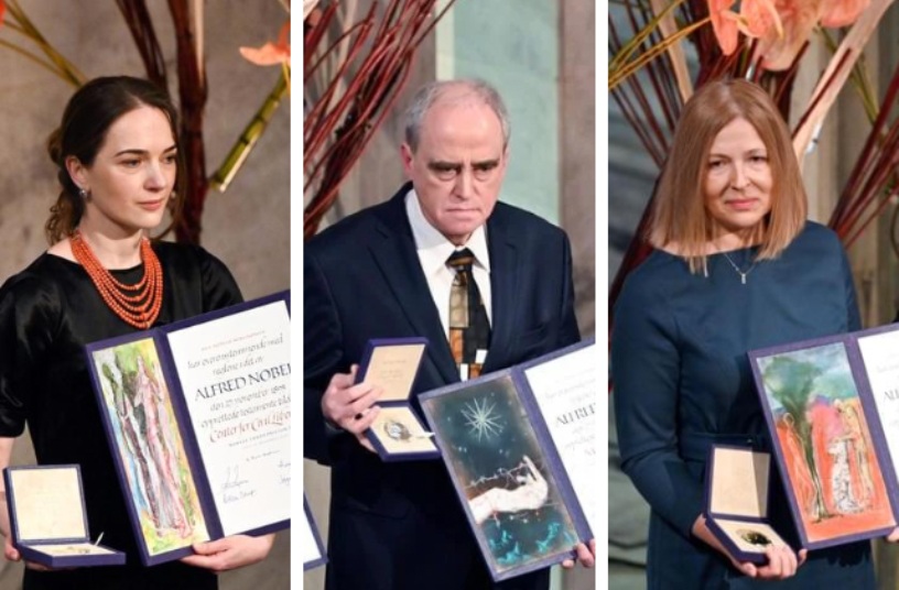 Ganadores del Nobel de la Paz critican la guerra «criminal» en Ucrania al recibir el premio
