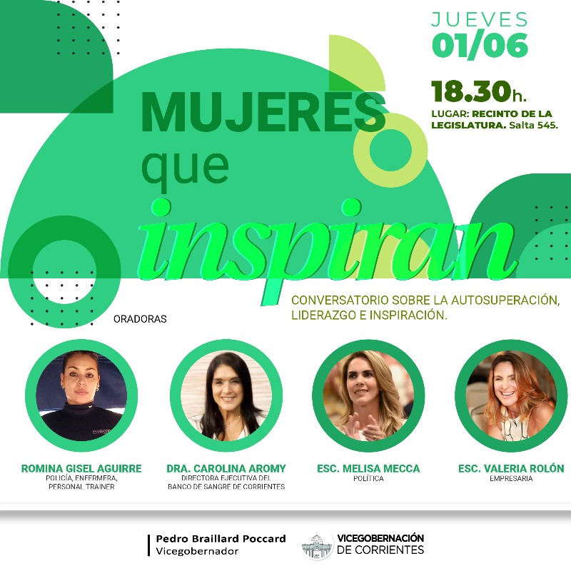 Corrientes: Llega el 3° Conversatorio “Mujeres que inspiran”